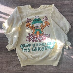 1978 Jim Davis Garfield Christmas Sweatshirt Size Small